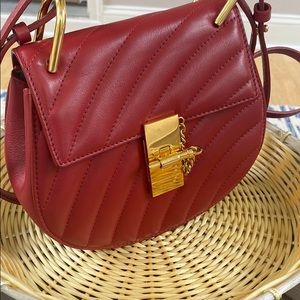 Bag chloe dark red new